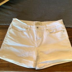Lucky Brand The Roll Up White Denim Shorts